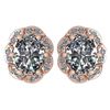 Image 1 : Certified 0.88 Ctw Diamond 14K Rose Gold Earrings