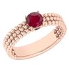 Image 1 : Certified 0.50 Ctw Ruby Solitaire 14K Rose Gold Promise