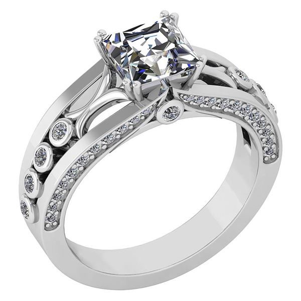 Certified 1.53 Ctw Diamond Wedding/Engagement Style 18K