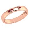 Image 1 : Certified 0.03Ctw Genuine Ruby 14k Rose Gold Band