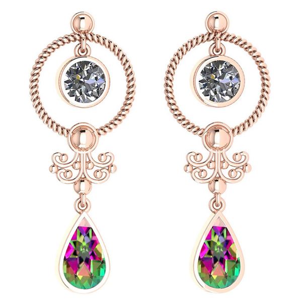 Certified 5.18 Ctw Mystic Topaz And Diamond SI2/I1 Dang