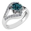 Image 1 : Certified 1.07 Ctw Treated Fancy Blue Diamond I1/I2 And