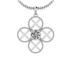 Certified 0.50 Ctw Diamond I1/I2 10k White Gold Pendant