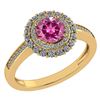 Certified 1.28 Ctw Pink Tourmaline And Diamond 14k Yell