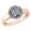 Certified 1.48 Ctw Diamond Wedding/Engagement Style 14K