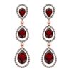 Certified 7.31 Ctw Garnet And Diamond VS/SI1 Dangling E