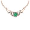 Certified 1.16 Ctw Emerald And Diamond VS/SI1 Necklace