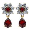 Certified 4.86 Ctw Garnet And Diamond 14k Yellow Gold H