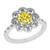 Image 1 : Certified 1.45 Ctw I2/I3 Treated Fancy Yellow And Diamo