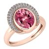 Certified 2.82 Ctw Pink Tourmaline And Diamond VS/SI1 H