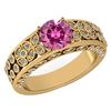 Certified 1.57 Ctw Pink Tourmaline And Diamond Wedding/