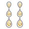 Certified 7.31 Ctw Citrine And Diamond VS/SI1 Dangling