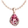 Certified 7.40 Ctw Pink Tourmaline And Diamond VS/SI1 N