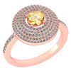 Certified 0.99 CTW Citrine And Diamond 14k Rose Gold Ha