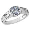 Certified 1.25 Ctw Diamond Halo Ring For Engagement New