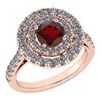 Certified 1.99 Ctw Garnet And Diamond Wedding/Engagemen