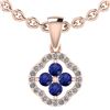 Certified 1.20 Ctw Blue Sapphire And Diamond VS/SI1 18k