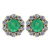 Certified 2.30 Ctw Emerald And Diamond 14k Yellow Gold
