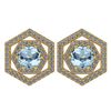 Certified 1.38 Ctw Aquamarine And Diamond 14k Yellow Go