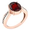 Certified 5.30 Ctw Garnet And Diamond VS/SI1 Ring 14K R