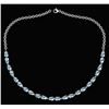 Certified 12.50 Ctw Aquamrine Pear Shape Necklace For w
