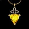 Certified 21.55 Ctw I2/I3 Lemon Topaz And Diamond 10K Y