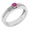 Certified 0.29 Ctw Pink Tourmaline And Diamond 14k Whit