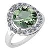 Certified 4.08 Ctw Green Amethyst And Diamond VS/SI1 Ha
