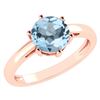 Certified 2.00Ctw Genuine Blue Topaz 14k Rose Gold Halo