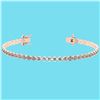 Certified 2.60 Ctw SI2/I1 Diamond 14K Rose Gold Bracele