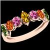 Certified 1.55 Ctw Green,Pink,Yellow,Orange Sapphire 14