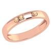 Certified 0.03Ctw Genuine Citrine 14k Rose Gold Band