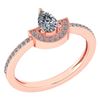 Certified 0.64 Ctw Diamond 14k Rose Gold Ring VS/SI1