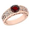 Certified 1.42 Ctw Garnet And Diamond Wedding/Engagemen
