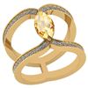 Certified 1.52 Ctw Citrine And Diamond VS/SI1 Ring 14K