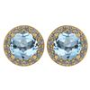 Certified 1.6 Ctw Aquamarine And Diamond 14k Yellow Gol