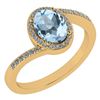Certified 1.44 Ctw Aquamarine And Diamond 14k Yellow Go