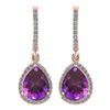 Certified 4.35 Ctw Amethyst And Diamond Wedding/Engagem