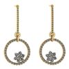 Image 1 : Certified 0.57 Ctw Diamond VS/SI1 Hangling Stud Earring