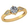 1.12 Ctw Diamond 14k Yellow Gold Halo Ring