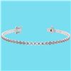Certified 2.60 Ctw SI2/I1 Diamond 14K White Gold Bracel