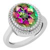 Certified 5.05 Ctw Mystic Topaz 14K White Gold Solitair