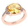 Certified 2.75 Ctw I2/I3 Citrine And Diamond 10K Rose G