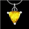 Certified 31.84 Ctw I2/I3 Lemon Topaz And Diamond 10K W
