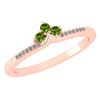Image 1 : Certified 0.13 Ctw Peridot And Diamond 14k Rose Gold Ha
