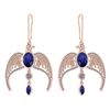Image 1 : Certified 3.46 Ctw Blue Sapphire And Diamond Eagle Wire