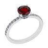 Image 1 : Certified 0.70 Ctw I2/I3 Garnet And Diamond 14K White G