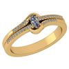 0.29 Ctw Diamond 14k Yellow Gold Halo Ring