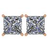 Certified 2.50 Ctw Diamond 14K Rose Gold Stud Earring M
