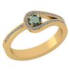 Certified 1.30 Ctw Green Amethyst And Diamond 14k Yello